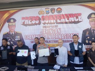 Polrestabes Surabaya Ungkap Kasus, Satu Tersangka Kasus Jaringan Scaming Tertangkap
