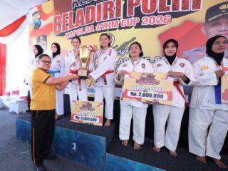 Kejuaraan Beladiri Polri Piala Kapolda Jatim 2026 Sambut Hari Bhayangkara ke 80, Polres Kediri Raih Gelar Juara