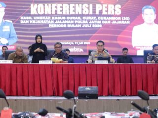 Polda Jatim Ungkap Kasus Selama Juli 2026 Amankan 206 Tersangka Dari 178 Kasus 3C 
