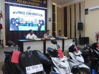 Polres Pacitan Amankan Montir Tersangka Curanmor di Tiga Lokasi