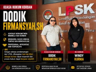 kuasa Hukum Dodik Firmansyah & Sukardi Dampingi wk ke LPSK Tidak Ada Ruang Damai