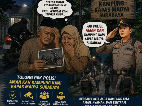 Ranmor Kembali Terjadi di Kapas Madya Surabaya, Pasutri Lansia Kehilangan Supra x Berwarna Hitam