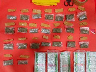 Polresta Banyumas Tangkap Pengedar IS, 75,01 Gram Ganja Dan 486 Butir Obat Daftar G Diamankan