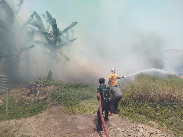Kebakaran Lahan di Merauke Kembali Terjadi, PMK Kodaeral XI Bergerak Cepat Padamkan Api