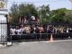 Aksi  Buruh SPDT dan FSPMI Demo di Gedung Negara Grahadi Surabaya