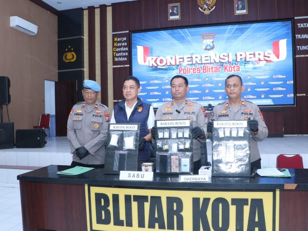 Wujudkan 'Zero Narkoba', Polres Blitar Kota Ungkap Sejumlah Kasus Narkotika dan Amankan Tersangka Pengedar