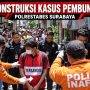 Satreskrim Polrestabes Surabaya Gelar Adegan Rekonstruksi Kasus Pembunuhan di Sawahan