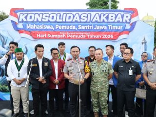 Momentum Sumpah Pemuda, 5.000 Mahasiswa dan Santri Gelar Konsolidasi Akbar di Mapolda Jatim