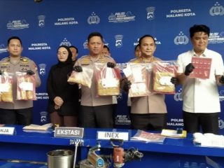 Satres Narkoba Polres Malang Kota Ungkap 119 Kasus Selama 3 Bulan Amankan 175 Tersangka 